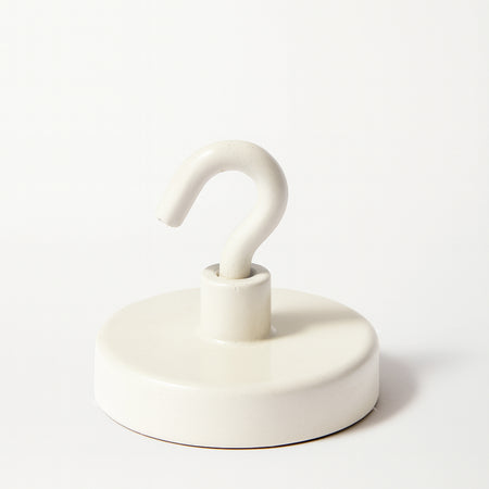 Ferrite Hook Magnets – White Painted Hanging Magnets , Ferrite Pot , Eclipse Magnetics Ltd