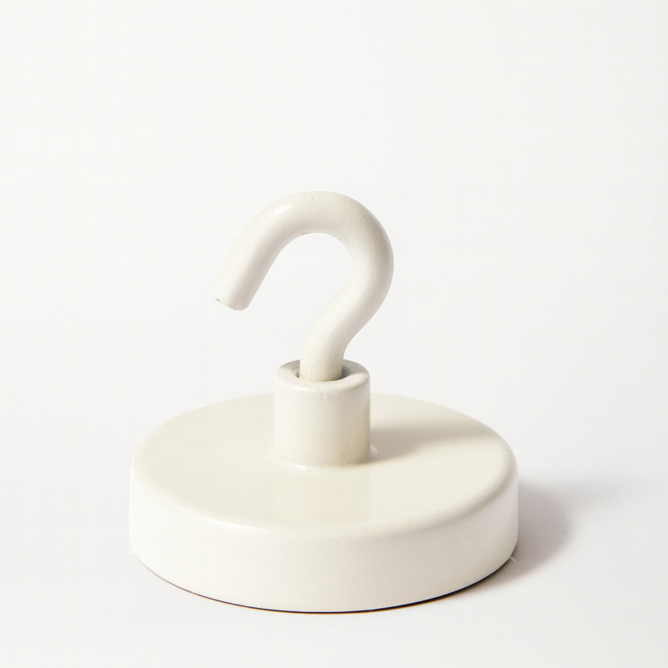 Ferrite Hook Magnets – White Painted Hanging Magnets , Ferrite Pot , Eclipse Magnetics Ltd