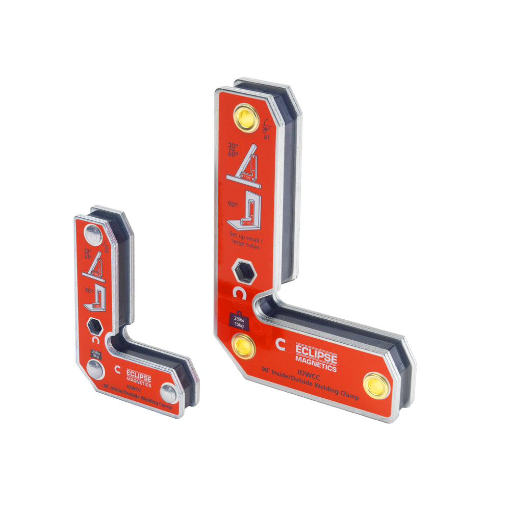 90 Degree Inside/Outside Clamp PK2 , Magnetic Welding Aids , Eclipse Magnetics Ltd