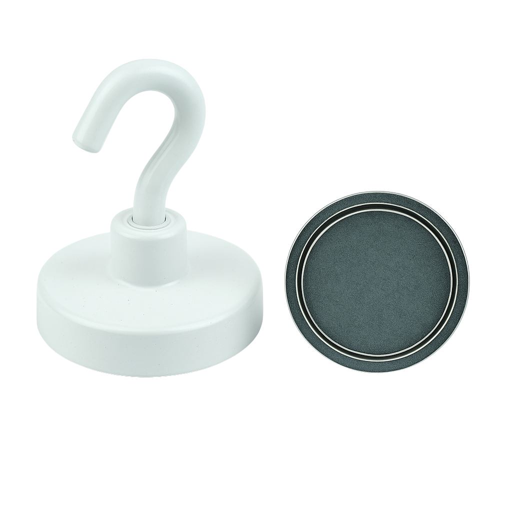Neodymium Shallow Pot with Hook , Magnet , Eclipse Magnetics Ltd