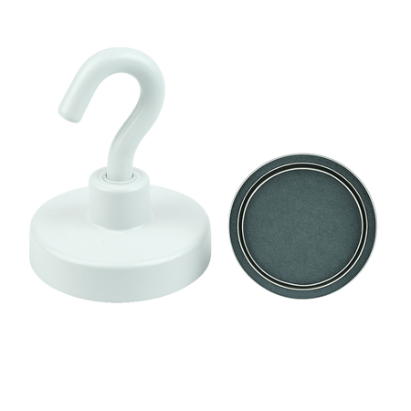 Neodymium Shallow Pot with Hook , Magnet , Eclipse Magnetics Ltd
