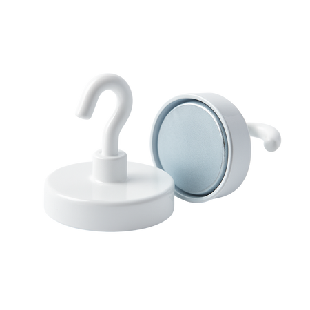 Neodymium Shallow Pot with Hook , Magnet , Eclipse Magnetics Ltd