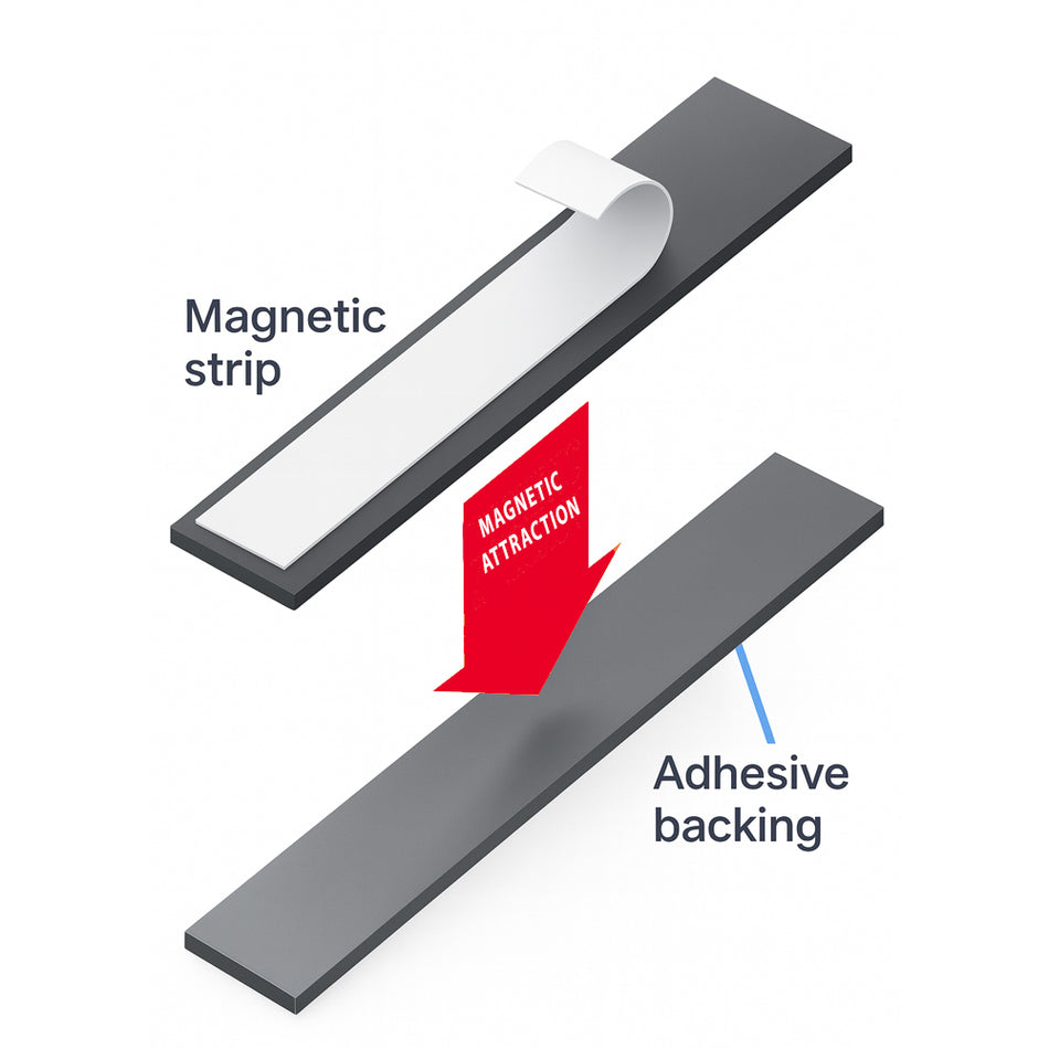 Adhesive Backed Steel Tape – Magnetically Receptive Steel Strip , , Eclipse Magnetics Ltd