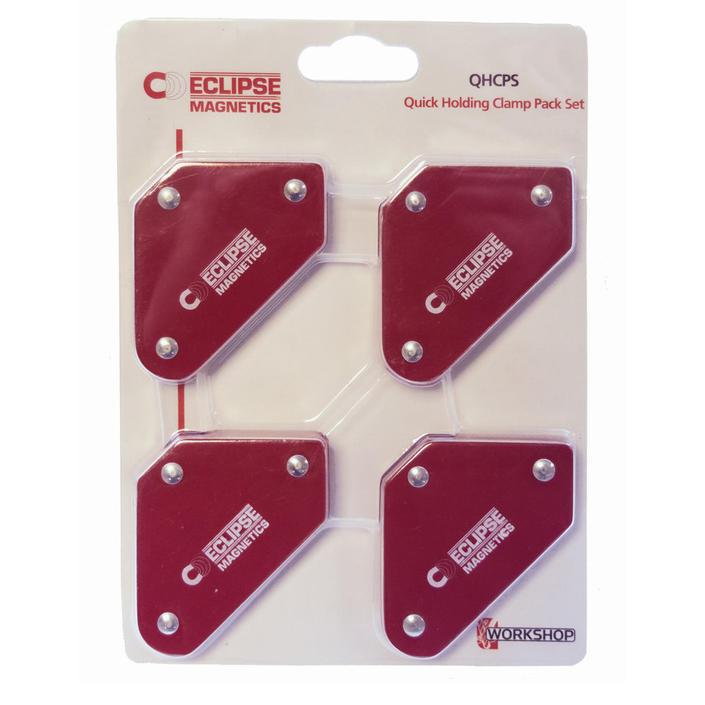 Quick Holding Magnetic Welding Clamps – 45°, 90°, 135° (Pack of 4) , Magnetic Welding Aids , Eclipse Magnetics Ltd