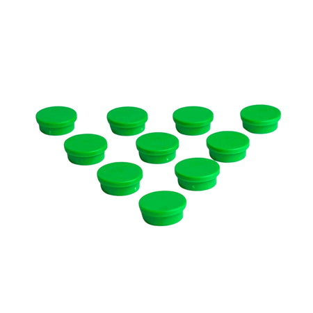 Set of 10 Bright Marker Magnets- Multiple Colours – Perfect for Home, Office or Classroom Use , Green , Eclipse Magnetics Ltd