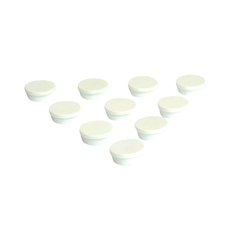 Set of 10 Bright Marker Magnets- Multiple Colours – Perfect for Home, Office or Classroom Use , White , Eclipse Magnetics Ltd