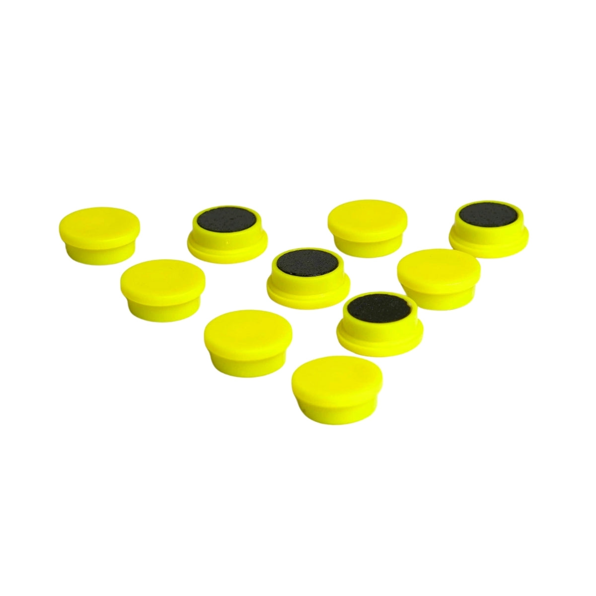 Set of 10 Bright Marker Magnets- Multiple Colours – Perfect for Home, Office or Classroom Use , Yellow , Eclipse Magnetics Ltd
