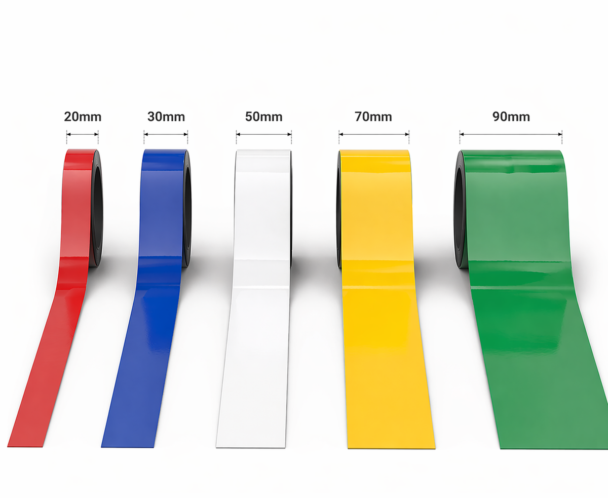 Magnetic Bay & Racking Marker Label Strip 10m Roll | Colours & Widths 20–90mm , , Eclipse Magnetics Ltd