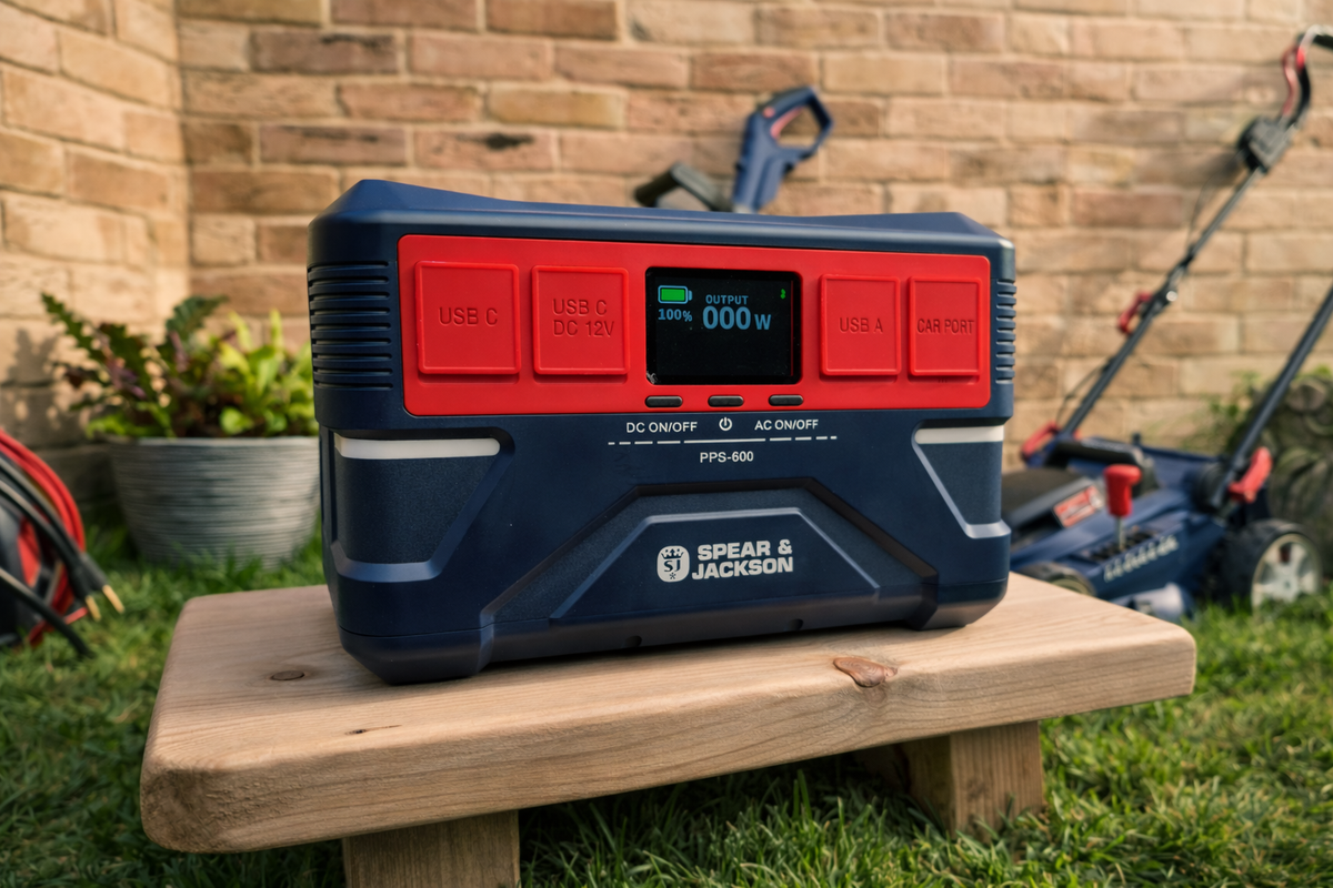 Spear & Jackson 600W Portable Power Station | 576Wh LiFePO4 | SJPPS600 , , Spear & Jackson