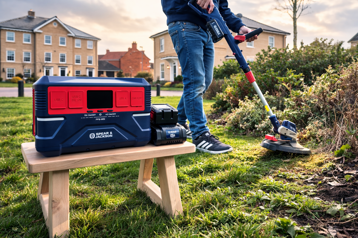 Spear & Jackson 600W Portable Power Station | 576Wh LiFePO4 | SJPPS600 , , Spear & Jackson