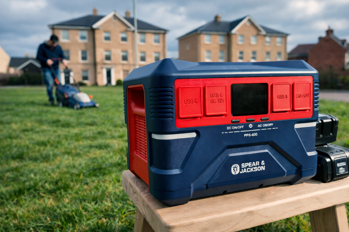 Spear & Jackson 600W Portable Power Station | 576Wh LiFePO4 | SJPPS600 , , Spear & Jackson
