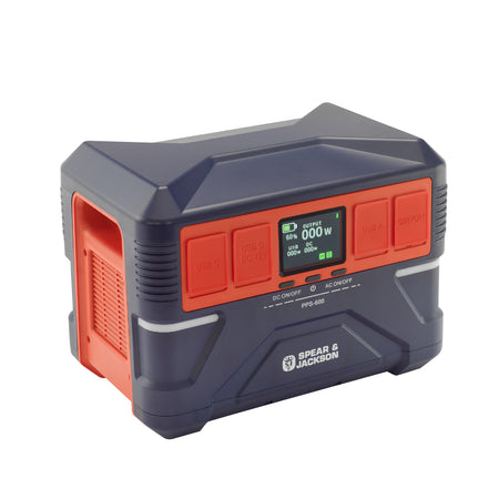 Spear & Jackson 600W Portable Power Station | 576Wh LiFePO4 | SJPPS600 , , Spear & Jackson