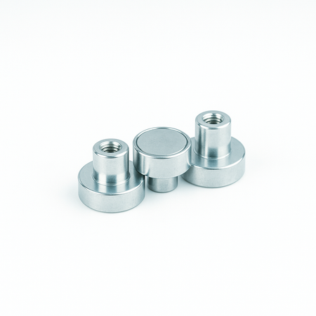 Neodymium Shallow Pot Magnets with Internal Thread – High Strength N35 , 16mm Magnet , Eclipse Magnetics Ltd