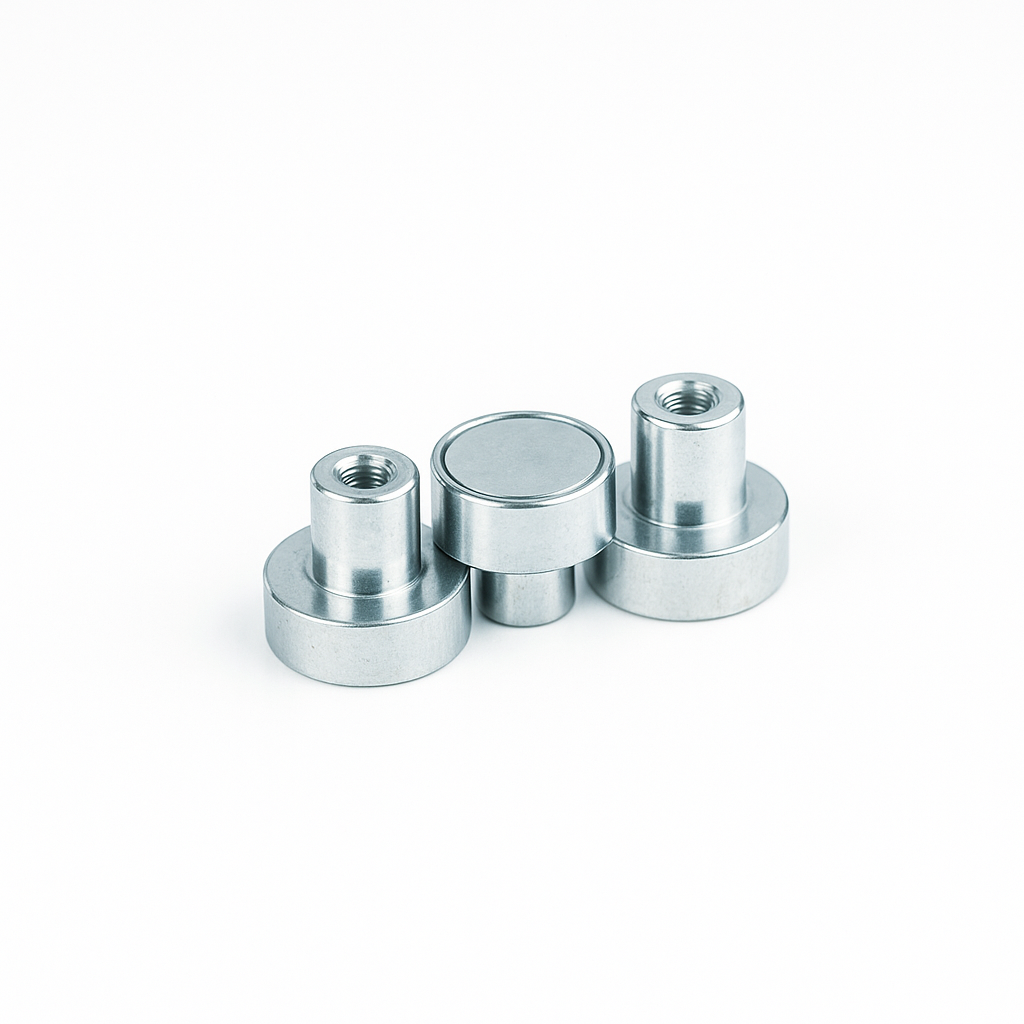 Neodymium Shallow Pot Magnets with Internal Thread – High Strength N35 , 13mm Magnet , Eclipse Magnetics Ltd